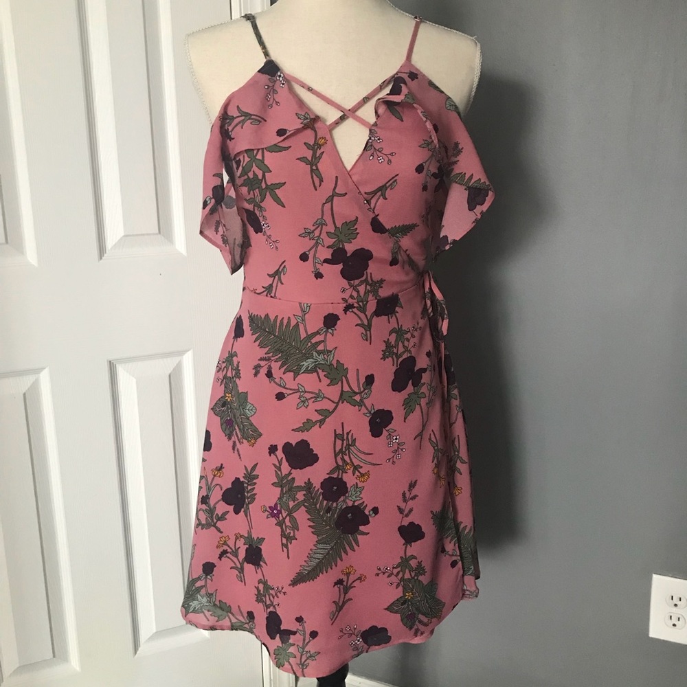 NEW - Floral Wrap Mini Dress